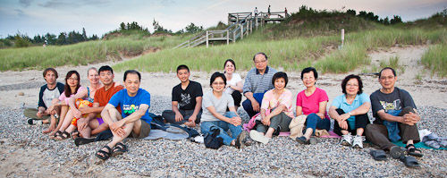 family portraits on the beach