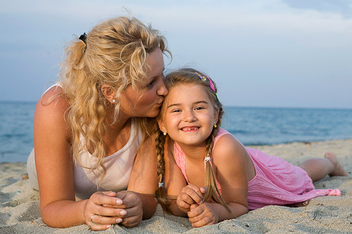 family portraits on the beach