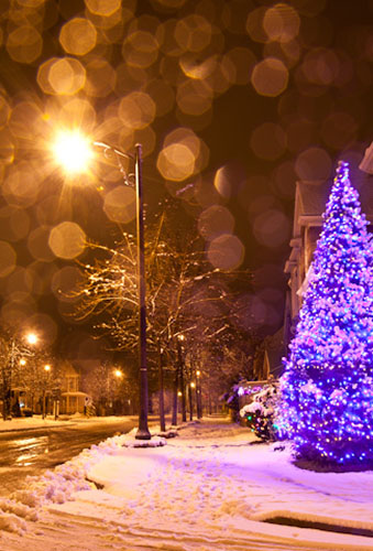 photographing christmas lights