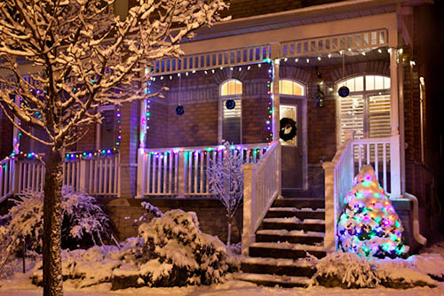 photographing christmas lights