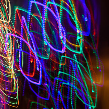 photographing christmas lights