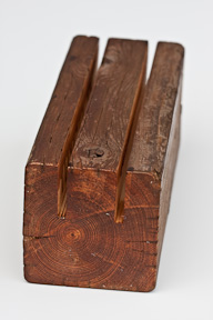 Wooden glass holder - side view